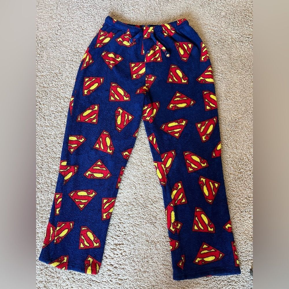 TM & DC Comics Plush Superman Pajama Pants